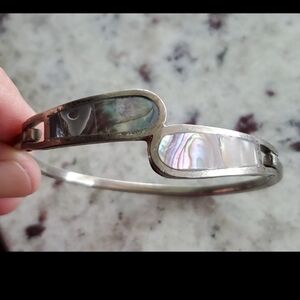 Mexican Silver and Abalone Bracelet